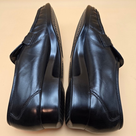 Florsheim Comfortech Mens Black Leather Loafers Moc Toe Dress Shoes 17088 9.5 D main image 16
